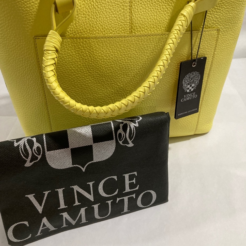 NWT Vince Camuto Yellow Sloane Tote Purse